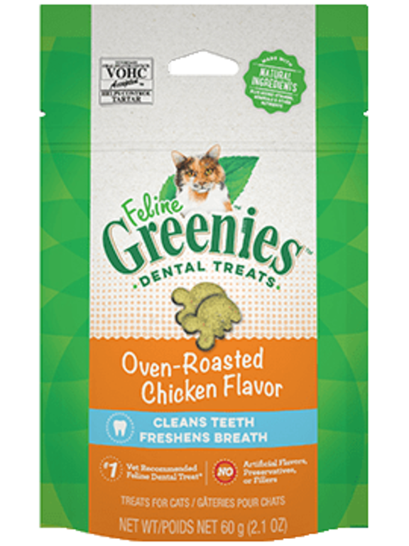 Greenies Greenies Dental Oven-Roasted Chicken Flavor Cat Treats 2.1oz
