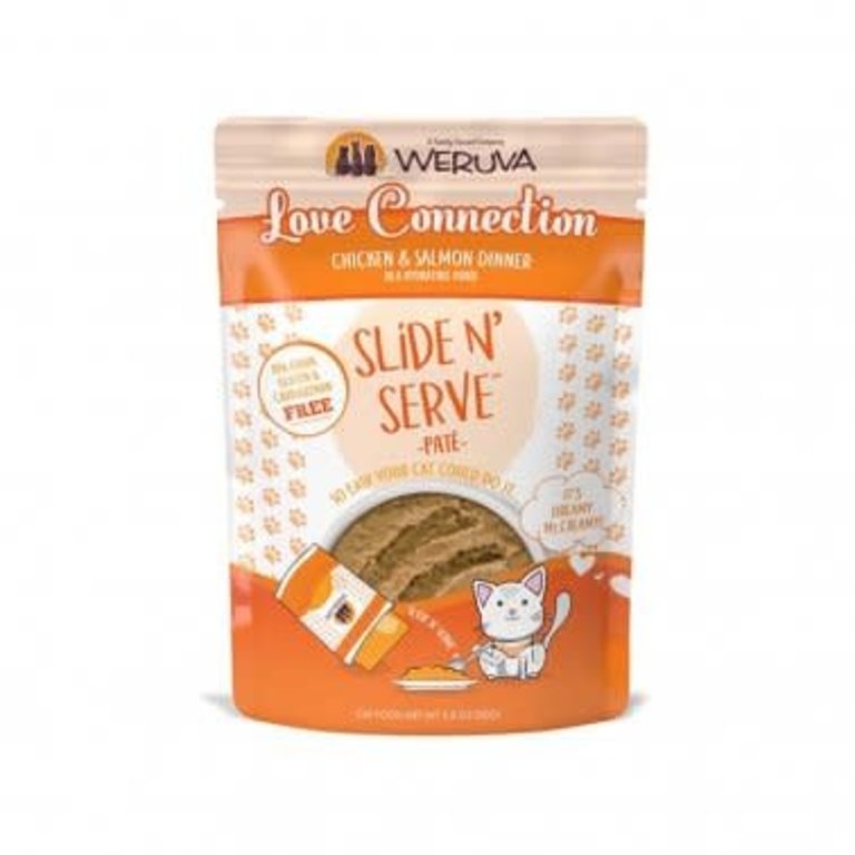 Weruva Weruva Slide N Serve Love Connection Chicken and Salmon DinnerPate  Cat Food Pouch 2.8 oz