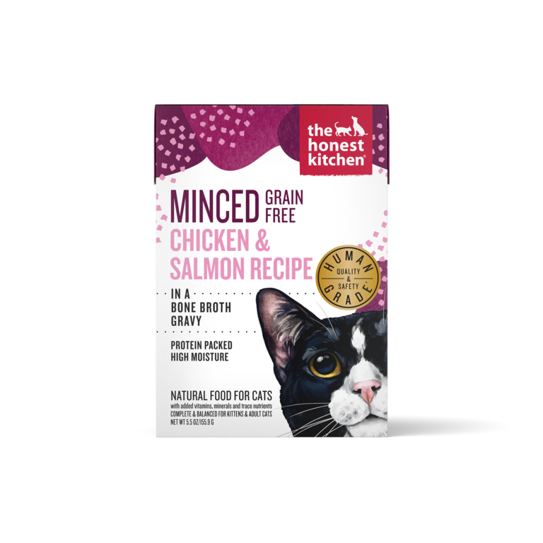 The Honest Kitchen The Honest Kitchen Minced Chicken Salmon in Bone Broth Wet Cat Food 5.5oz Carton
