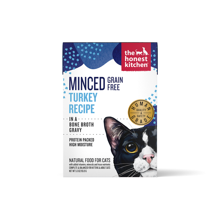 The Honest Kitchen The Honest Kitchen Minced Turkey Chicken Duck in Bone Broth Wet Cat Food 5.5oz Carton