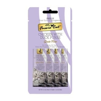 Fussie Cat Fussie Cat Puree Treat Chicken Duck  4-Pack 0.5 oz Fussie Cat Fussie Cat Puree Treat Chicken Duck  4-Pack 0.5 oz