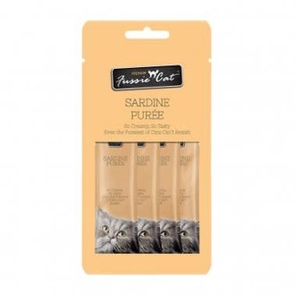 Fussie Cat Fussie Cat Puree Treat, Sardine  4-pack, 0.5 oz Fussie Cat Fussie Cat Puree Treat, Sardine  4-pack, 0.5 oz