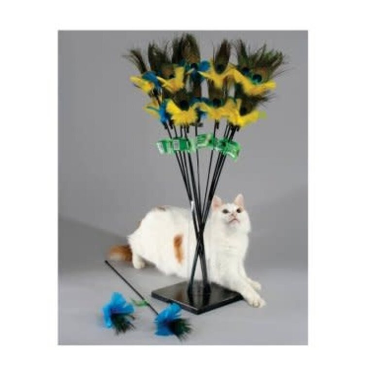 Vee VEE Purrfect Peacock Feather Wand-Toy