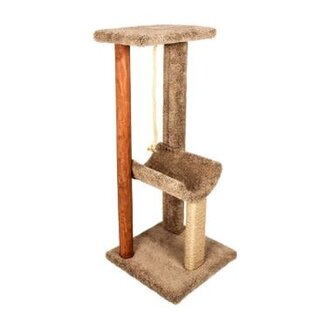 Ware Manufacturing Ware Kitty Cat Tower with Rope, 20"x20"x46" Ware Manufacturing Ware Kitty Cat Tower with Rope, 20"x20"x46"