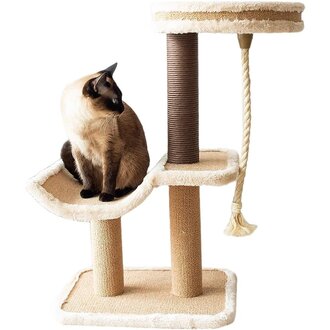 Catry PetPals Catry Cradle Beige Cat Tree with Perch and Sisal Rope