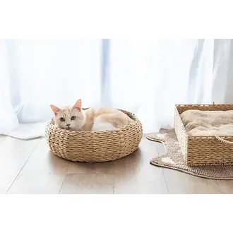 PetPals Group PetPals Cozy Nest - Handwove Natural Aesthetic Pet Bed