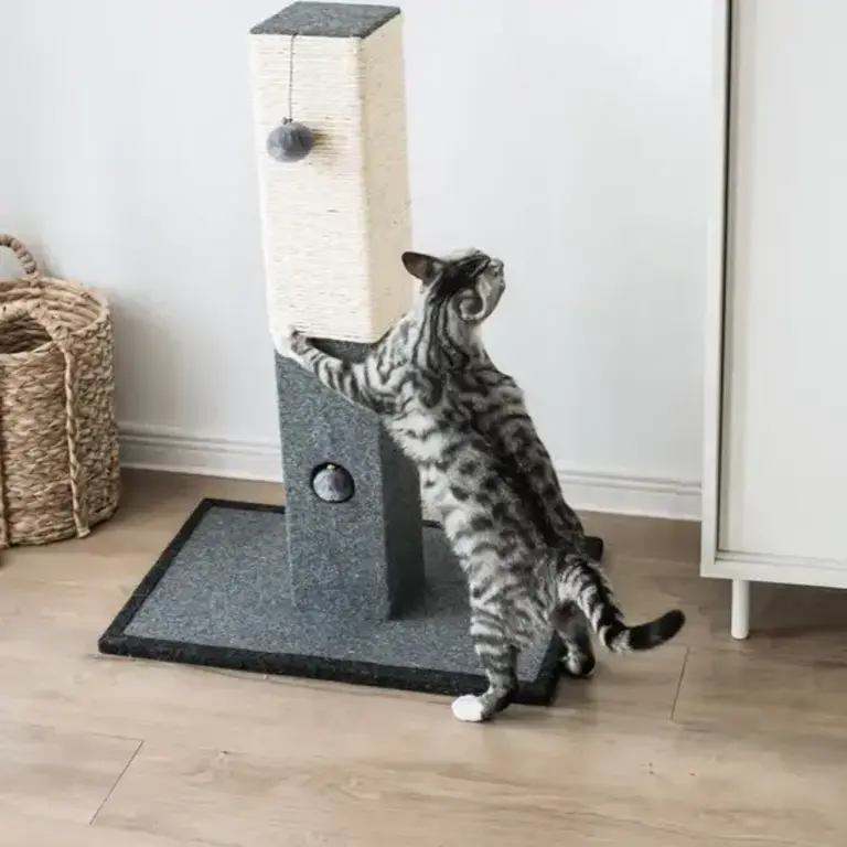 PetPals Group PetPals Catry Natural Minimalist Cat Scratching Post - 32"Hx8"Wx16"L