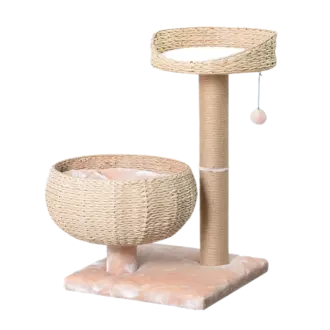 PetPals Group PetPals Cozy V2 Natural Aesthetic Handwoven Medium Cat Tree