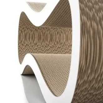 Cat-on Cat-On Shinga L Design Cat Scratcher Furniture - White