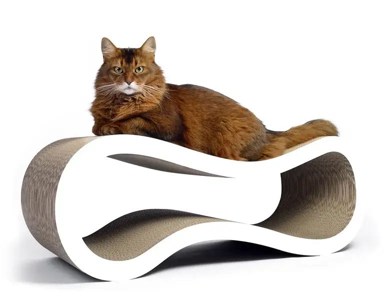 Cat-on Cat-On Shinga L Design Cat Scratcher Furniture - White