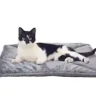 Fur Haven Thermanap Small Faux Fur Self-Warming Pet Mat - gray