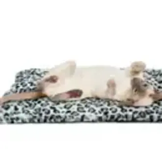 Fur Haven Thermanap Small Faux Fur Self-Warming Pet Mat - snow leopard