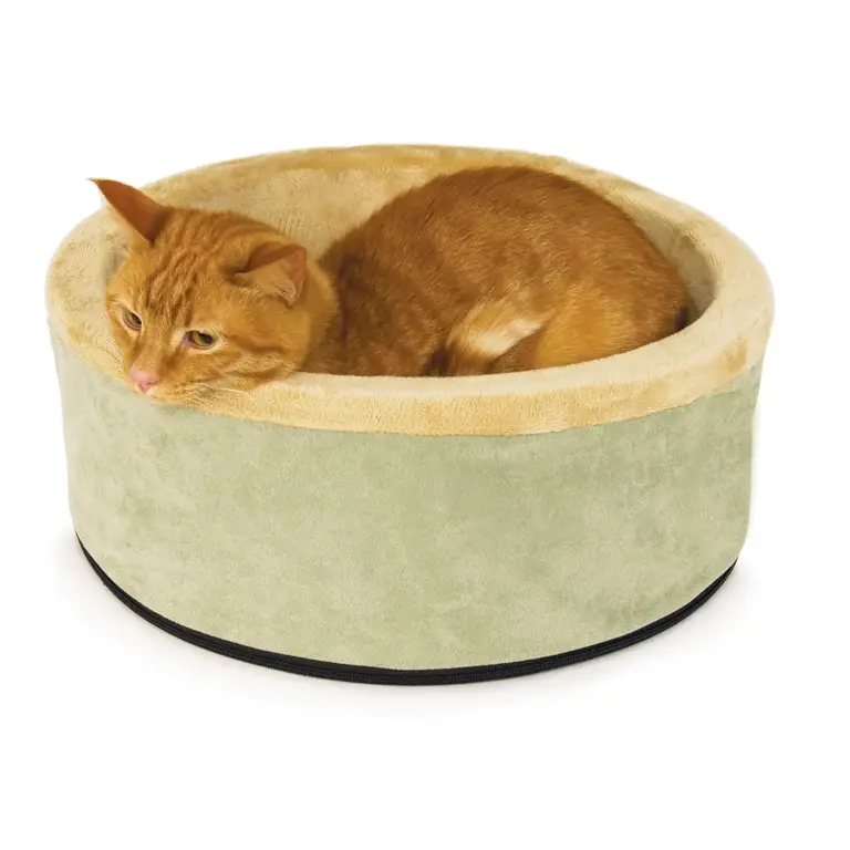 K&H Pet Products KH Thermo-Kitty Heated Bed -  Sage - Large - 20inch