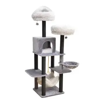 PetPals Group PetPals Catry Bradbury 7 Level Gray Cat Tree