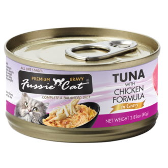 Fussie Cat Fussie Cat Premium Tuna w Chicken  Formula in Gravy Grain-Free Canned Cat Food 2.47 oz.