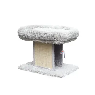 PetPals Group PetPals Catry Ivory Large Cat Bed W Scratching Post