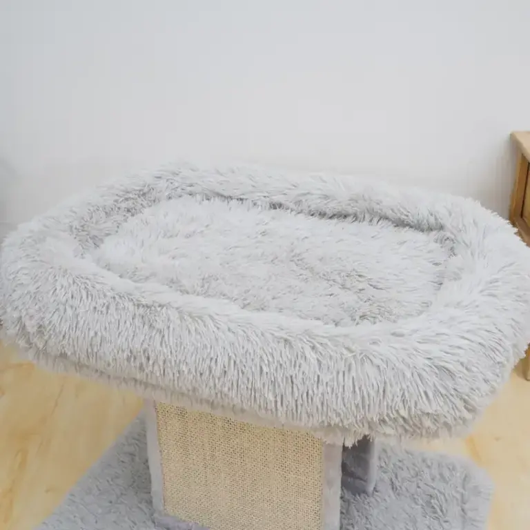 PetPals Group Catry Ivory Large Cat Bed W Scratching Post