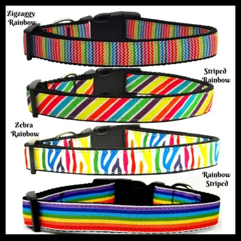Mirage Nylon  Collar Striped Rainbow Cat Collar