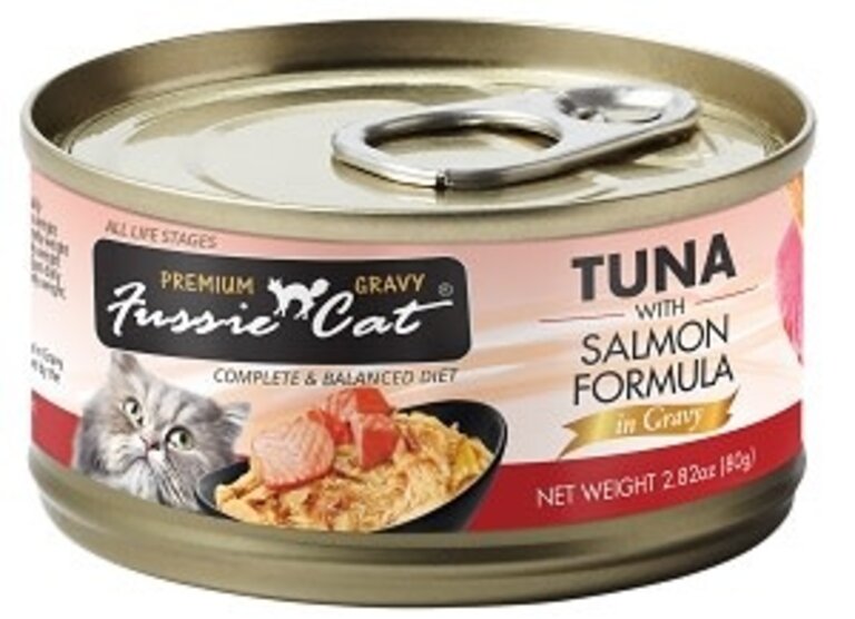 Fussie Cat Fussie Cat Premium Gravy Tuna w Salmon Formula 2.8 oz. Canned Cat Food
