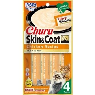 Inaba Inaba Churu Puree Treat Skin-and-Coat Chicken Recipe  0.5oz  4-pack