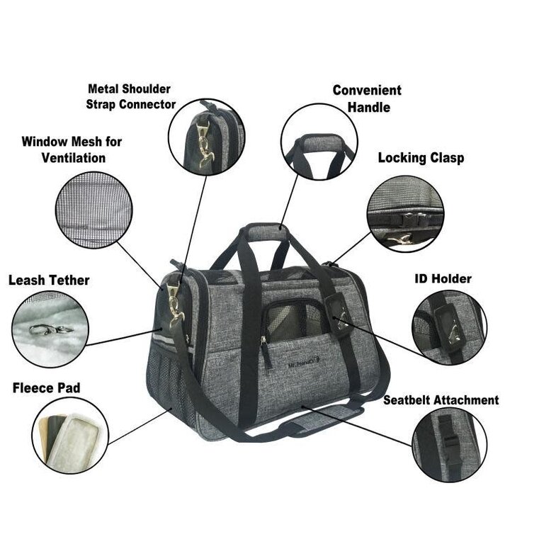 Mr. Peanut's Mr. Peanuts Copper Series Airline-Capable Pet Carrier - Platinum Gray