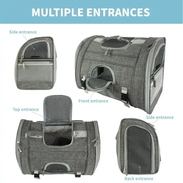 Mr. Peanut's Mr. Peanuts Monterey Series Convertible Backpack Airline-Capable Pet Carrier - Gray