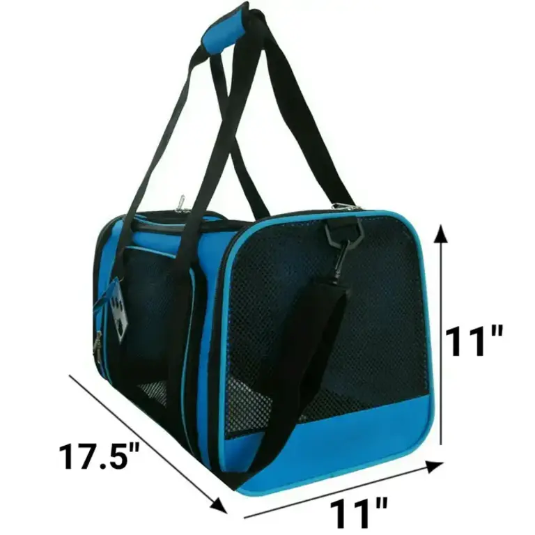 Mr. Peanut's Mr. Peanuts Silver Series Soft-Sided Pet Carrier - Deja Blue