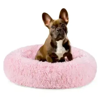 PetAmi PetAmi Fluffy Calming Donut Cat Bed Baby Pink - small 23inch
