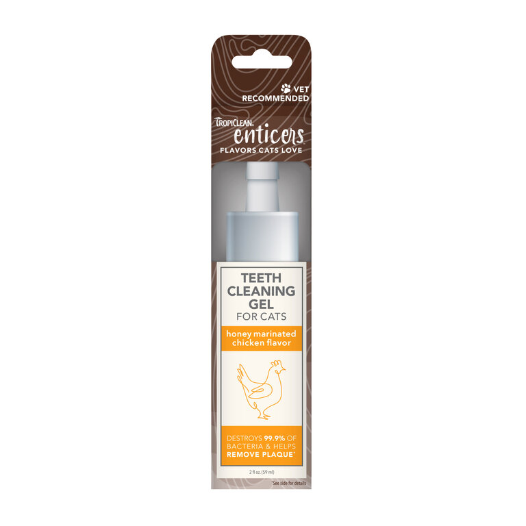 TropiClean Tropiclean Enticers Teeth Cleaning Gel Honey-Marinated Chicken flavor 2oz
