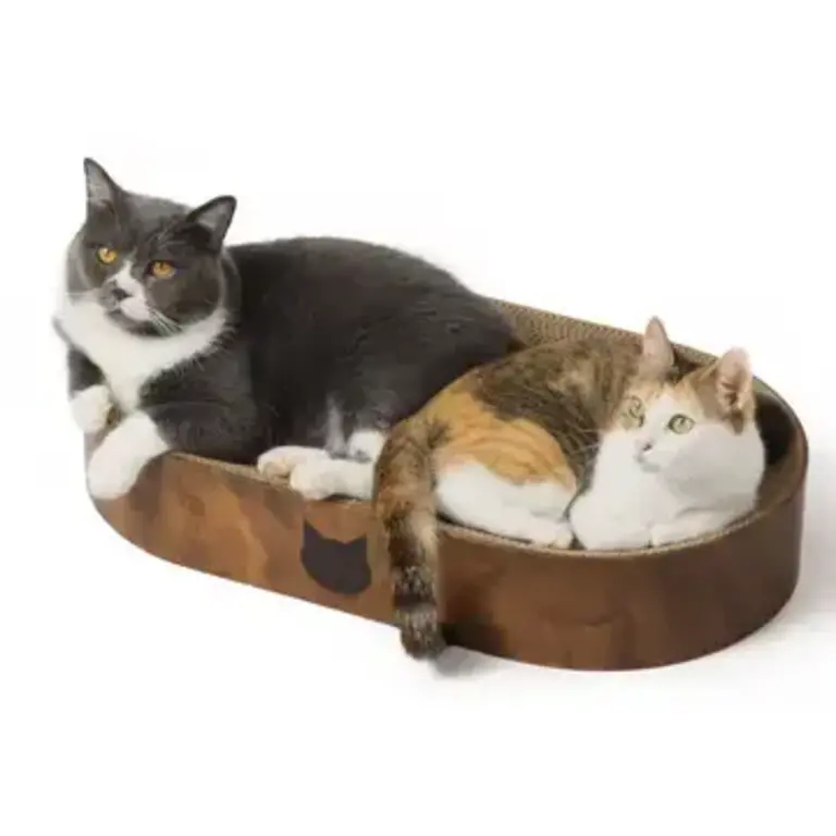 Necoichi Cozy Cat Scratcher Bowl Capsule  - Dark Cherry