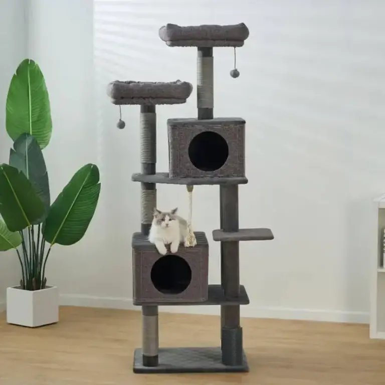 PetPals Group PetPals Catry Stella 6 Level Quilted Large Cat Tree With Condo