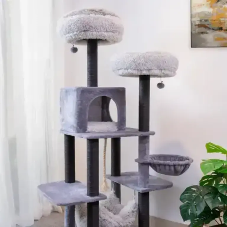 PetPals Group PetPals Catry Bradbury 7 Level Gray Cat Tree