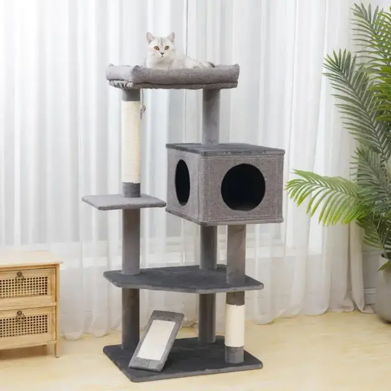 PetPals Group PetPals Catry 5 Level Large Cat Tree w Linen Condo