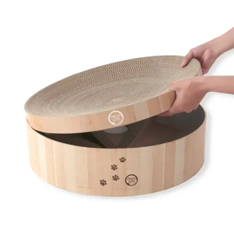 Necoichi Cozy Cat Scratcher Bowl XL - Oak