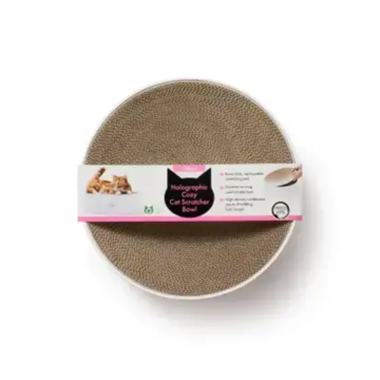 MOON-X USA, INC. Cozy Cat Scratcher Bowl XL - Hologram White