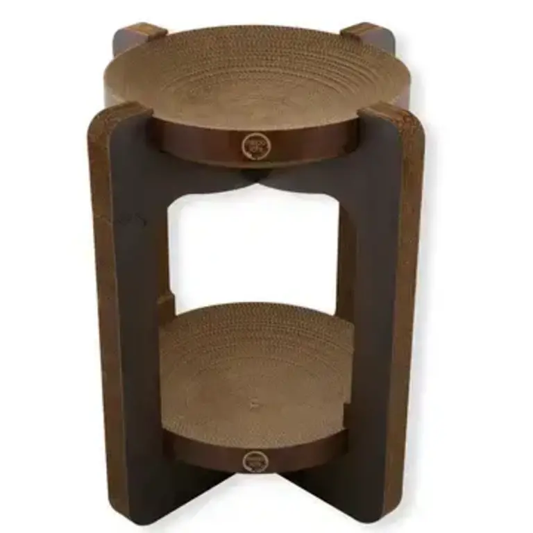 Necoichi Cozy Cat Scratcher Tower - Dark Cherry