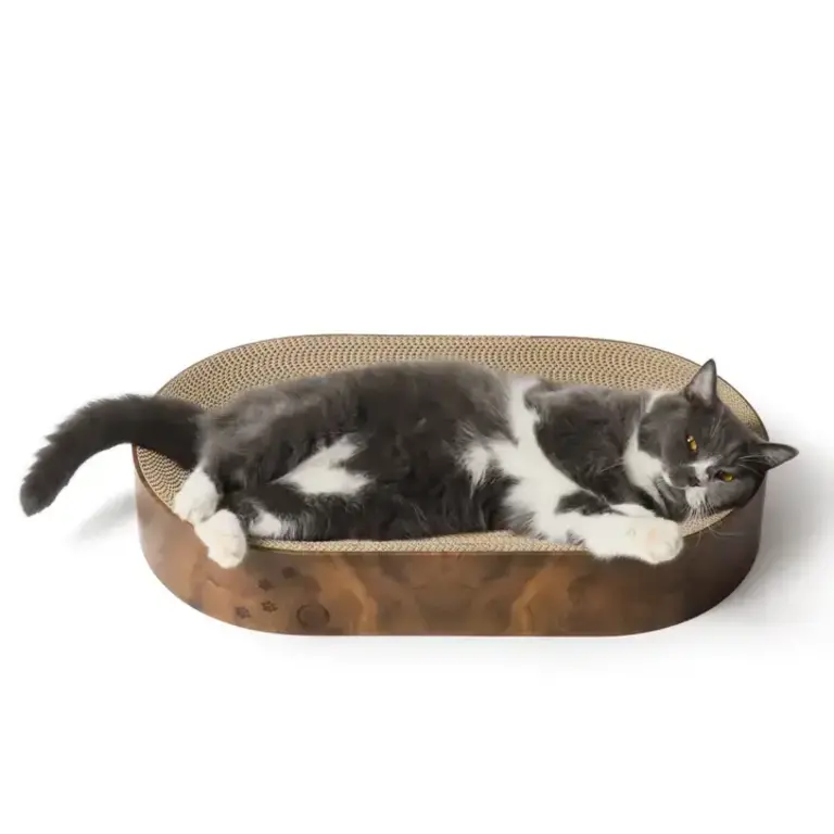Necoichi Cozy Cat Scratcher Bowl Capsule  - Dark Cherry
