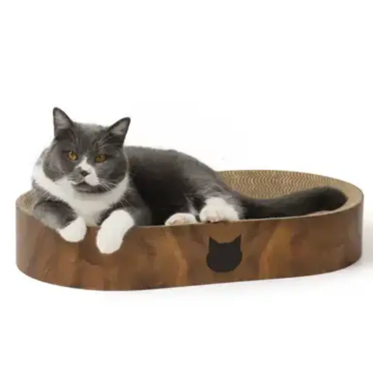 Necoichi Cozy Cat Scratcher Bowl Capsule  - Dark Cherry