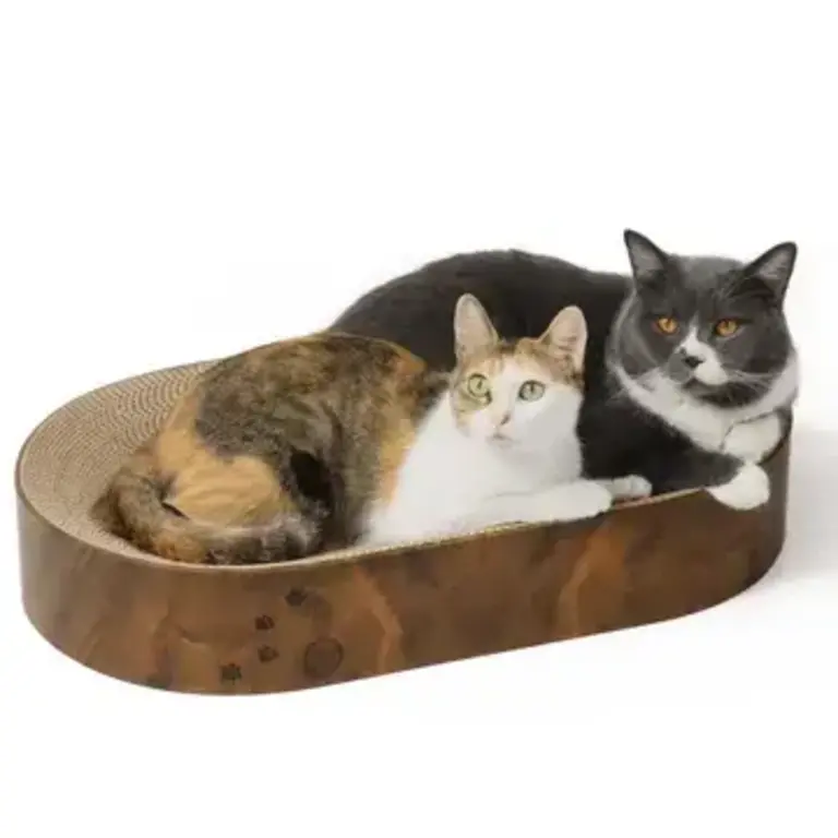 Necoichi Cozy Cat Scratcher Bowl Capsule  - Dark Cherry