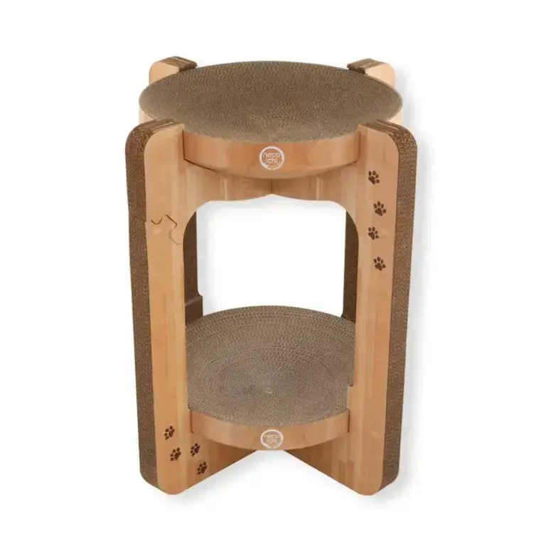 Necoichi Cozy Cat Scratcher Tower - Oak