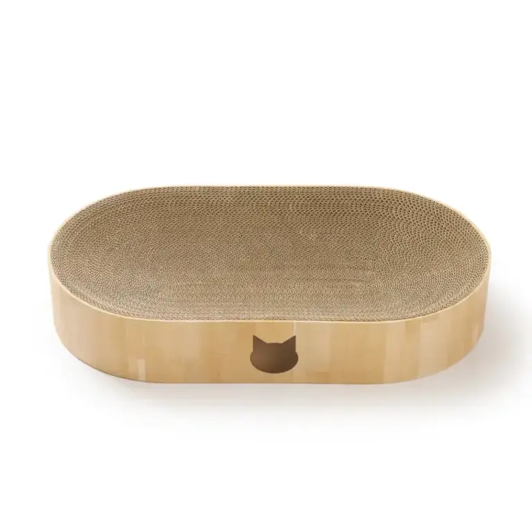 Necoichi Cozy Cat Scratcher Bowl Capsule - Oak