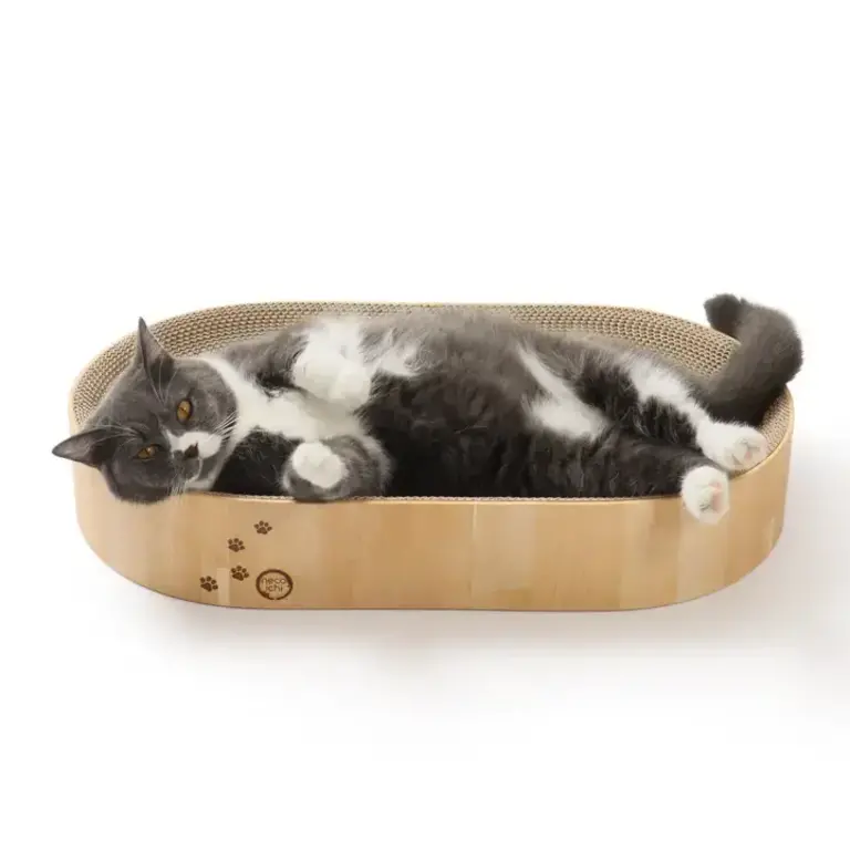 Necoichi Cozy Cat Scratcher Bowl Capsule - Oak