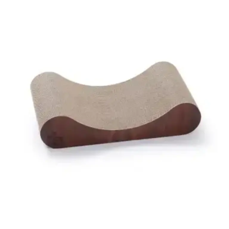 Necoichi Premium Comfort Curved Cat Lounger - Dark Cherry