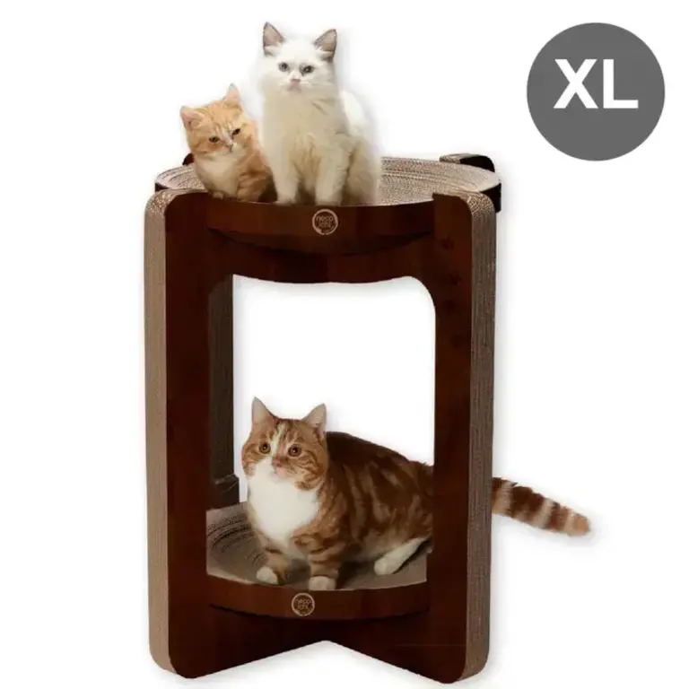Necoichi Cozy Cat Scratcher Tower XL - Dark Cherry