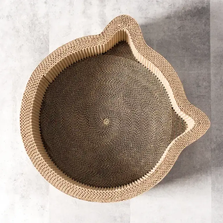 Necoichi Cat-Headed Scratcher Bed - Birch