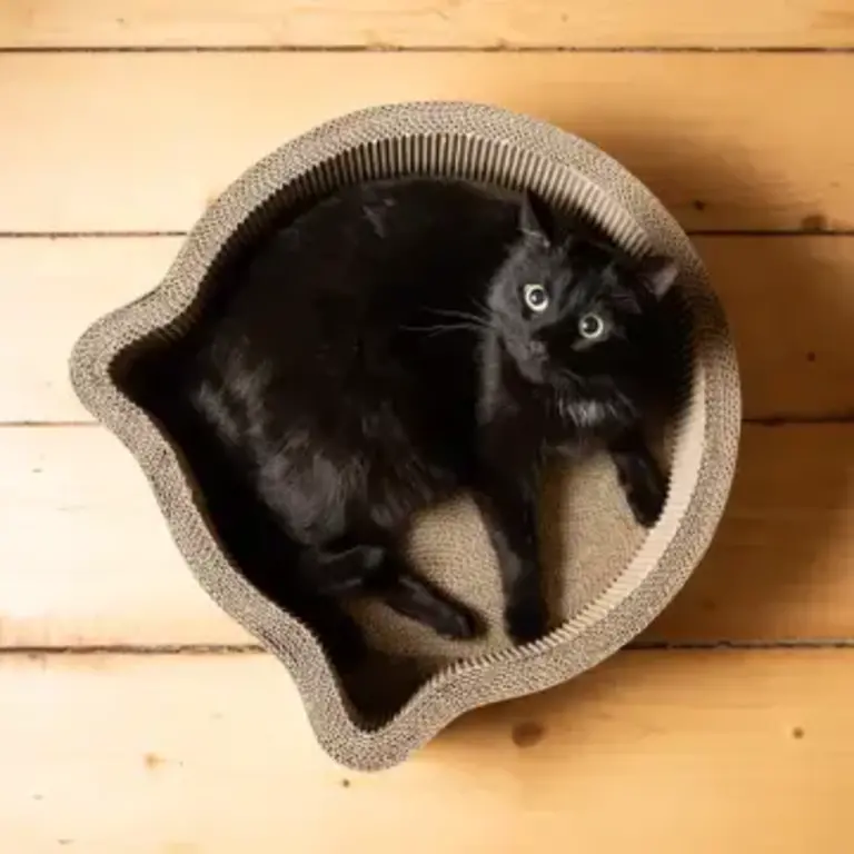 Necoichi Cat-Headed Scratcher Bed - Birch