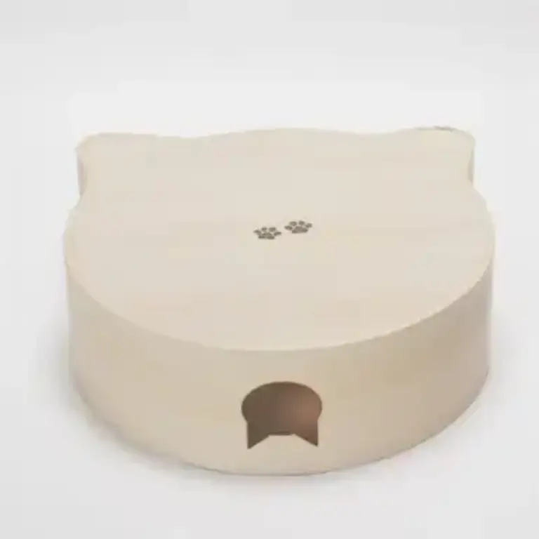 Necoichi Cat-Headed Scratcher Bed Large - Birch