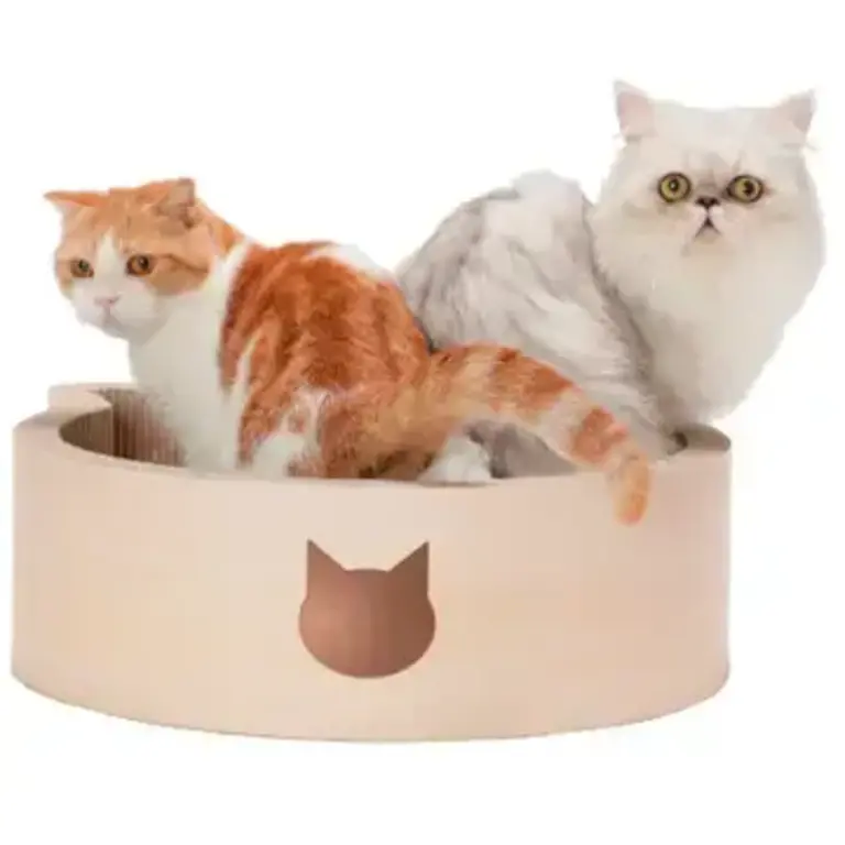 Necoichi Cat-Headed Scratcher Bed Large - Birch