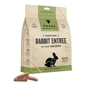 Vital Essentials Vital Essentials Cat Frozen Mini Patties Rabbit 28 oz