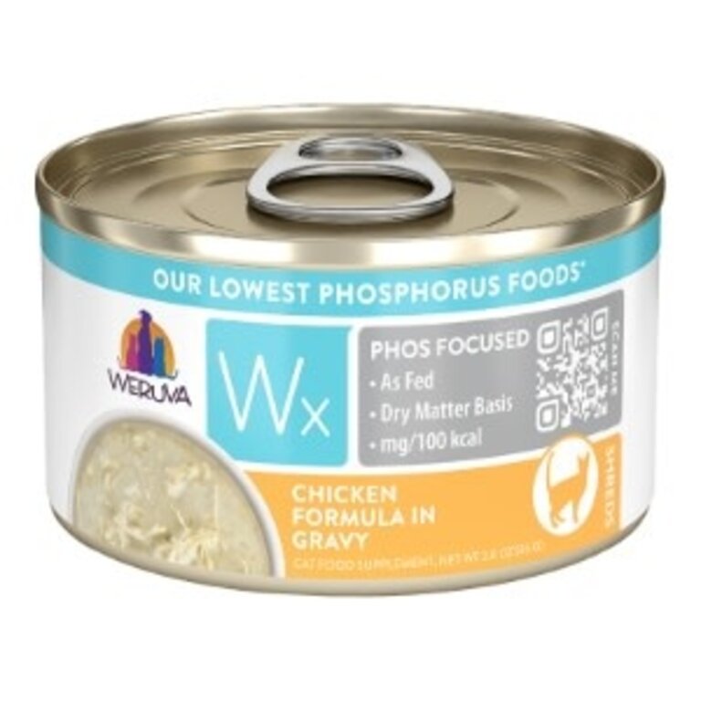Weruva Weruva Wx Phos Focused Chicken Formula in Gravy Grain-Free Wet Cat Food, 3-oz can